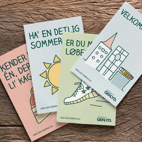 GENLYD, Aarhus Kommune, Farvelægning af postkort, Grafiker, Henriette Dupont